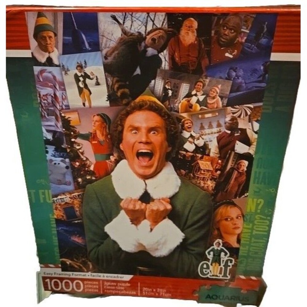 Aquarius Buddy Elf Jigsaw Puzzle 1000 Piece  20"x28" Will Ferrell Movie Collage
